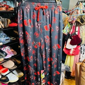 Marvel Spider-Man Miles Morales Sleep Pants in Red and Black Size Large